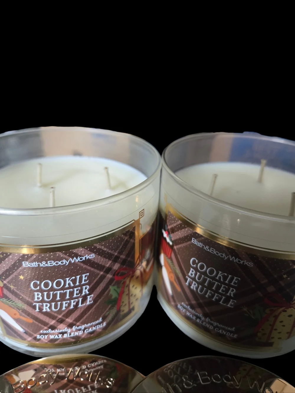 2pc Bath & Body Works Cookie Butter Truffle Candle - NEW!!